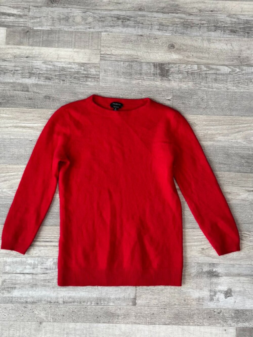 Talbots Pure Cashmere red sweater womens small K31